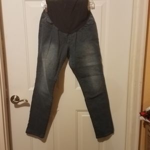 Rewash large floral maternity jeans